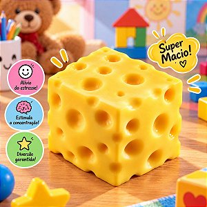 Squishy Queijo Sensorial GG - Antiestresse - 1 unidade - Rizzo