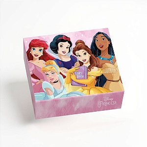 Caixa Retangular para Presente - Tampa/Fundo New - Heart Of Princess - G 30x24x6  - 1 unidade - Disney Original - Rizzo