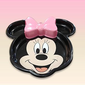 Prato Lúdico Minnie - Laço Rosa - 22x22x2cm - 1 unidade - Disney Original - Rizzo