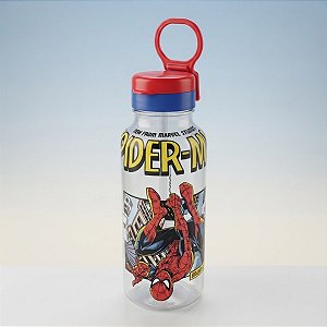 Garrafa de Plástico com Alça - Homem Aranha - 600ml - 1 unidade - Disney Original - Rizzo