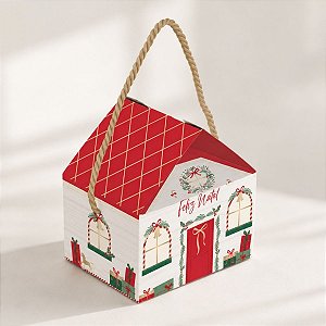 Caixa Casinha - Essência- Vermelha -12,5x9,5x13cm - 10 unidades - Cromus - Rizzo