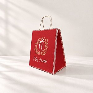 Sacola para Panetone - Essência - Vermelho - 27,5x22x16cm - 1 unidade - Cromus - Rizzo