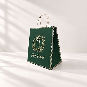 Sacola para Panetone - Essência- Verde - 27,5x22x16cm - 1 unidade - Cromus - Rizzo