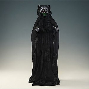 Enfeite Decorativo De Halloween Com Som, Luz e Movimento - Lobisomen Ras - 1,70m - 1 unidade - Cromus - Rizzo