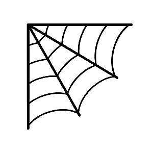 Transfer de 1/4 de Teia de Aranha - Halloween - 1 unidade - Rizzo