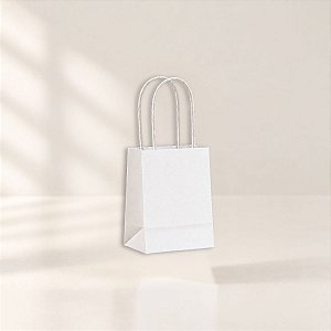 Sacola de Papel Mini - Branco - 11x8x4cm - 10 unidades - Cromus - Rizzo