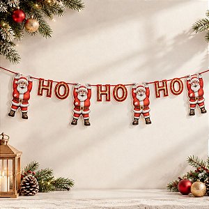 Faixa Decorativa de Natal - HoHoHo - 1,20x30cm - 1 unidade - Regina - Rizzo
