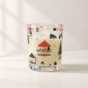 Vela Aromática de Natal - Figuras - Vermelho - 7x8cm - 1 unidade - Rizzo