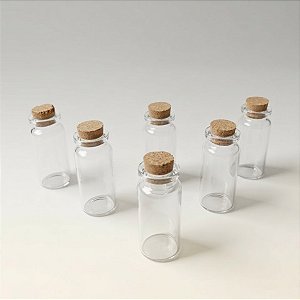 Mini Potinho de Vidro com Rolha - 15ml - 12 unidades - Rizzo