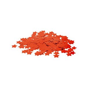 Confete Metálico Estrela para Balão Pacote com 100g 2cm - Vermelho - 01 Unidade - Cromus Balloons - Rizzo Balões