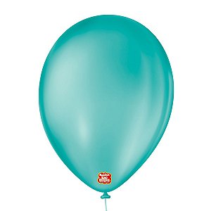 Balão de Festa Látex Liso - Azul Oceano - 50 Unidades - Balões São Roque - Rizzo Balões