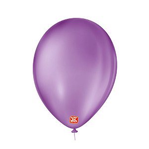 Balão de Festa Látex Liso - Roxo Ametista - 50 Unidades - Balões São Roque - Rizzo Balões