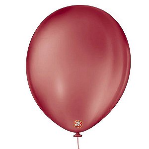 Balão de Festa Látex Liso - Bordô - 50 Unidades - Balões São Roque