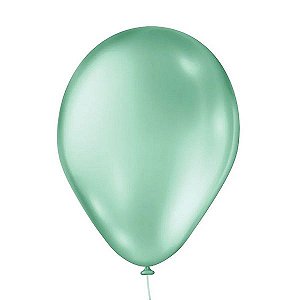 Balão de Festa Látex Perolado - Verde - 50 Unidades - Balões São Roque - Rizzo Balões