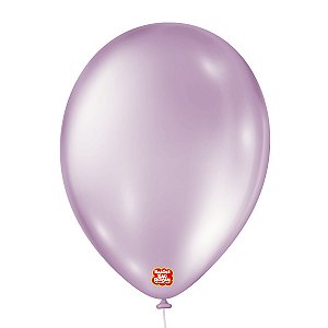 Balão de Festa Látex Perolado - Lilás - 50 Unidades - Balões São Roque - Rizzo Balões
