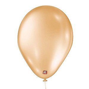 Balão de Festa Látex Perolado - Laranja Pêssego - 50 Unidades - Balões São Roque - Rizzo Balões
