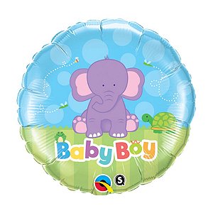 Balão de Festa Microfoil 18" 45cm - Redondo Elefante - 01 Unidade - Qualatex - Rizzo Balões