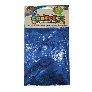 Confete Mini Picadinho Metalizado 25g - Azul Royal Dupla Face - Rizzo Balões
