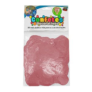Confete Redondo 25g - Rosa Claro Dupla Face - Rizzo Balões