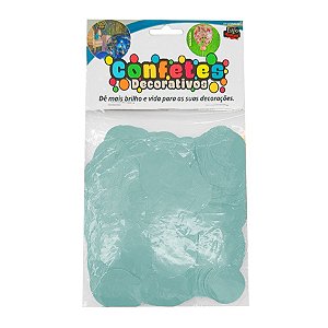 Confete Redondo 25g - Azul Claro Dupla Face - Rizzo Balões