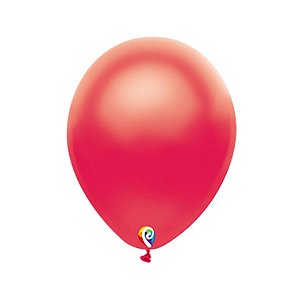 Balão de Festa Látex - Vermelho Cintilante - Sensacional - Rizzo Balões
