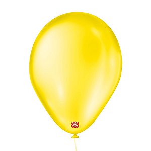 Balão de Festa Cintilante - Amarelo - 50 Unidades - Balões São Roque - Rizzo Balões