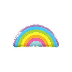 Balão de Festa Microfoil 36" 90cm - Arco-íris Radiante - 01 Unidade - Qualatex - Rizzo Balões