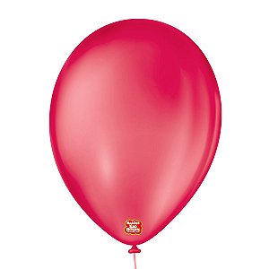 Balão de Festa Látex Liso - Rubi - 50 Unidades - Balões São Roque