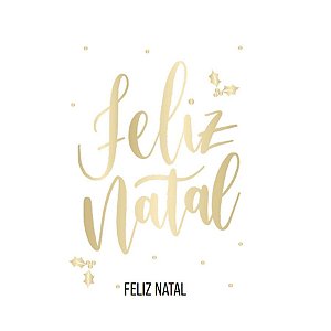 Transfer Para Balão Lettering Dourado - Feliz Natal - 01 Unidade - Cromus Balloons - Rizzo Balões