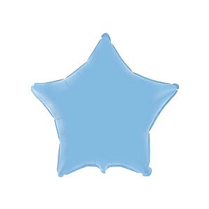 Balão de Festa Metalizado 20" 50cm - Estrela Azul Baby - 01 Unidade - Flexmetal - Rizzo Balões