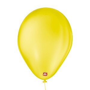 Balão de Festa Látex Liso - Amarelo Sol - 50 Unidades - Balões São Roque