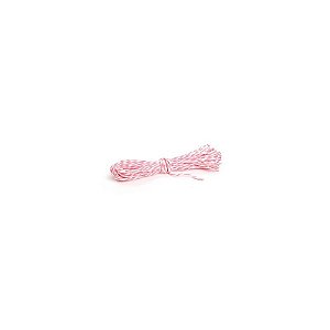 Fio Decorativo Torcido 5 mts Rosa Claro e Branco Cromus Rizzo Confeitaria