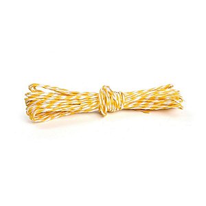 Fio Decorativo Torcido 5 mts Branco e Amarelo Cromus Rizzo Confeitaria