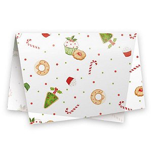 Papel de Seda - 49x69cm - Doce Ceia - 10 folhas - Rizzo Embalagens