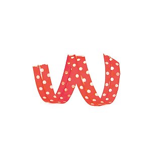 Fecho Prático Vermelho Poá Branco P 4x11cm - 100 unidades - Cromus