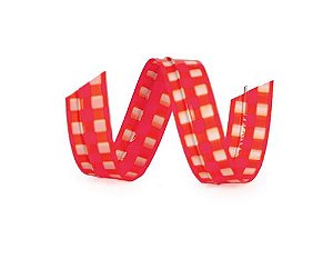 Fecho Prático Xadrez Vermelho G 7x30cm - 100 unidades - Cromus