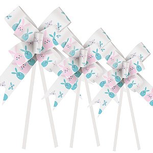 Laço Fácil Cores de Páscoa Branco - 10 unidades - Cromus Páscoa - Rizzo