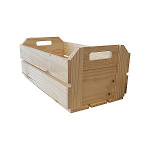 Caixote de Madeira Crú para Box de Luxo 48x25x20cm - 01 Unidade - Rizzo