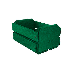 Caixote de Madeira Verde 11,5x8,5x6,5cm - 01 Unidade - Rizzo