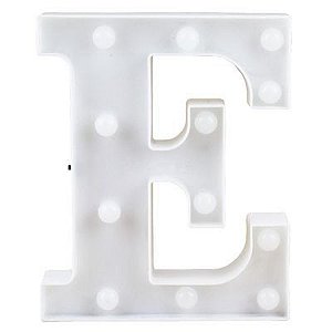 Letra LED Decoração Festa - E - 01 unidade - Rizzo Balões