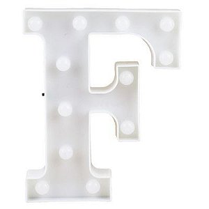Letra LED Decoração Festa - F - 01 unidade - Rizzo Balões