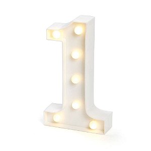 Número LED Decoração Festa - nº 1 - 01 unidade - Rizzo Balões
