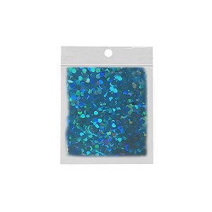 Confete Coração 10g - Holográfico Azul - Rizzo Balões