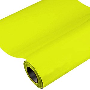 Vinil Adesivo 1m x 30cm - Amarelo Neon - 01 Unidade - Rizzo Balões