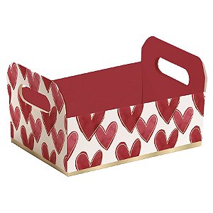 Caixote de Papel Cartão Lover - 1 unidade - Cromus - Rizzo Balões