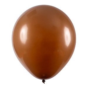 Balão de Festa Redondo Profissional Látex Liso - Marrom - Art-Latex - Rizzo Balões