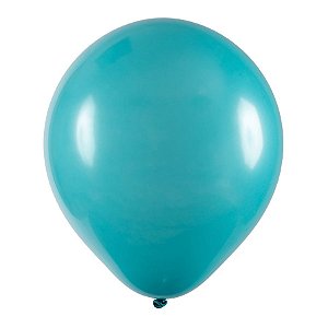 Balão de Festa Redondo Profissional Látex Liso - Azul Turquesa - Art-Latex - Rizzo Balões