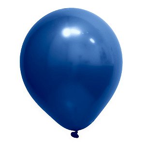Balão de Festa Redondo Profissional Látex Cromado - Azul - Art-Latex - Rizzo Balões