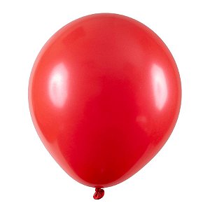 Balão de Festa Redondo Profissional Látex Metal - Vermelho - Art-Latex - Rizzo Balões