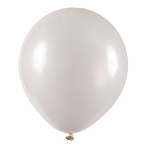 Balão de Festa Redondo Profissional Látex Metal - Branco - Art-Latex - Rizzo Balões